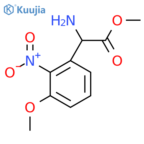 methyl 2-amino-2-(3-methoxy-2-nitrophenyl)acetate structure
