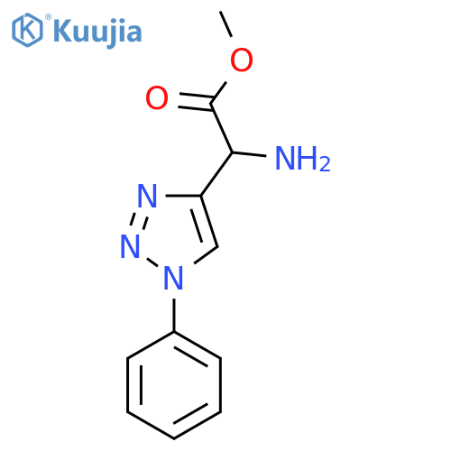 methyl 2-amino-2-(1-phenyl-1H-1,2,3-triazol-4-yl)acetate structure