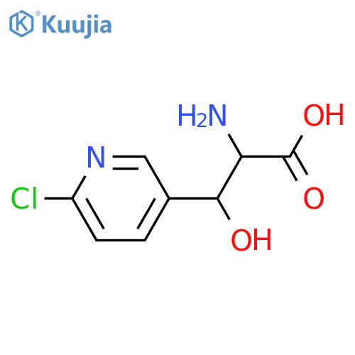 2-amino-3-(6-chloropyridin-3-yl)-3-hydroxypropanoic acid structure