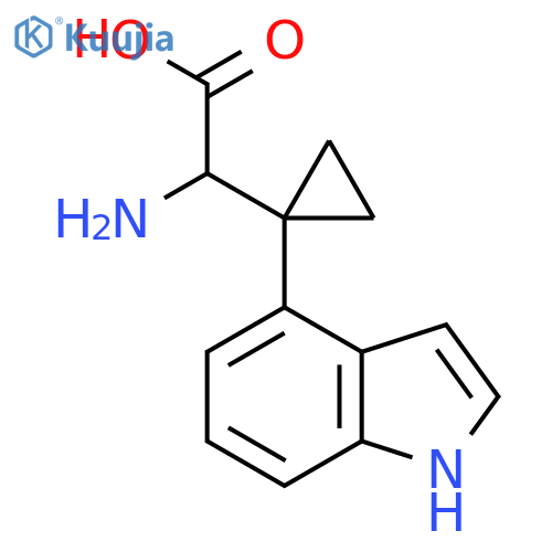 2-amino-2-1-(1H-indol-4-yl)cyclopropylacetic acid structure