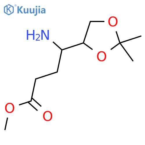 methyl 4-amino-4-(2,2-dimethyl-1,3-dioxolan-4-yl)butanoate structure