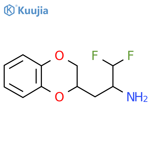 3-(2,3-dihydro-1,4-benzodioxin-2-yl)-1,1-difluoropropan-2-amine structure