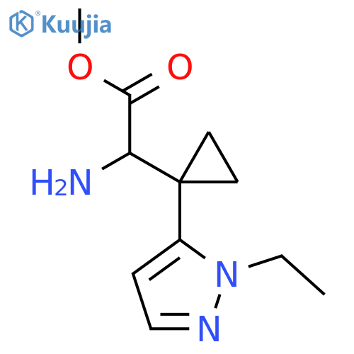 methyl 2-amino-2-1-(1-ethyl-1H-pyrazol-5-yl)cyclopropylacetate structure