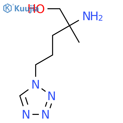 2-amino-2-methyl-5-(1H-1,2,3,4-tetrazol-1-yl)pentan-1-ol structure