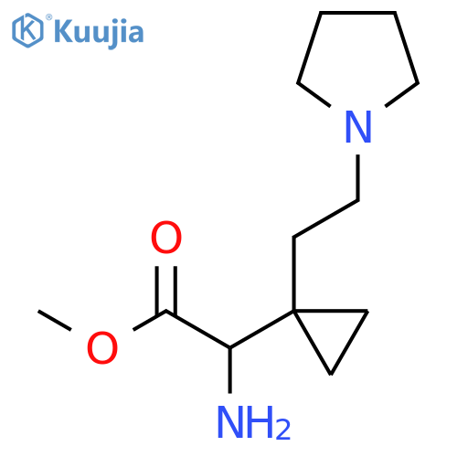 methyl 2-amino-2-{1-2-(pyrrolidin-1-yl)ethylcyclopropyl}acetate structure