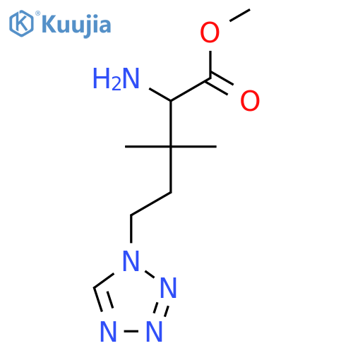 methyl 2-amino-3,3-dimethyl-5-(1H-1,2,3,4-tetrazol-1-yl)pentanoate structure