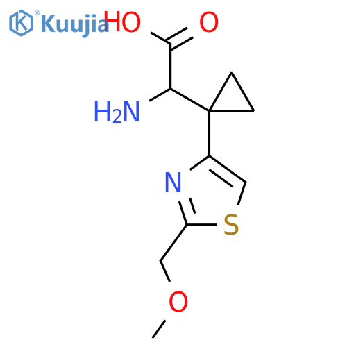 2-amino-2-{1-2-(methoxymethyl)-1,3-thiazol-4-ylcyclopropyl}acetic acid structure