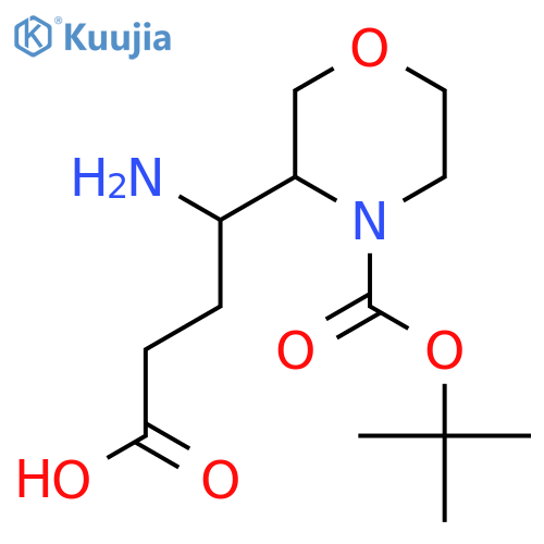 4-amino-4-{4-(tert-butoxy)carbonylmorpholin-3-yl}butanoic acid structure
