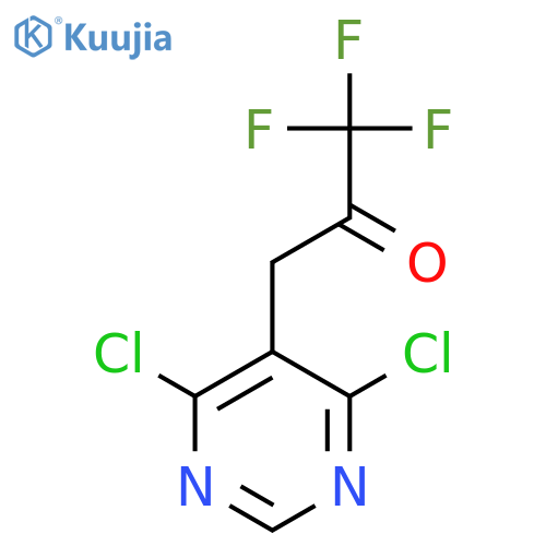 3-(4,6-dichloropyrimidin-5-yl)-1,1,1-trifluoropropan-2-one structure