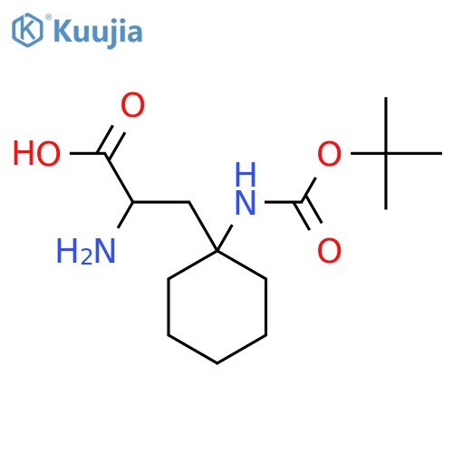 2-amino-3-(1-{(tert-butoxy)carbonylamino}cyclohexyl)propanoic acid structure