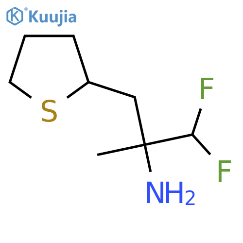 1,1-difluoro-2-methyl-3-(thiolan-2-yl)propan-2-amine structure