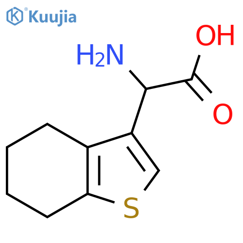 2-amino-2-(4,5,6,7-tetrahydro-1-benzothiophen-3-yl)acetic acid structure