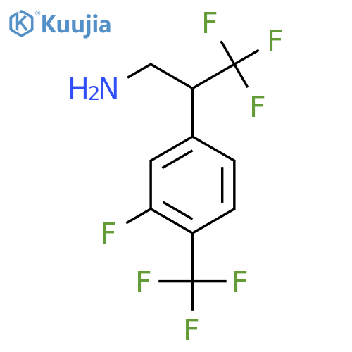 3,3,3-trifluoro-2-3-fluoro-4-(trifluoromethyl)phenylpropan-1-amine structure