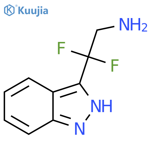 2,2-difluoro-2-(1H-indazol-3-yl)ethan-1-amine structure