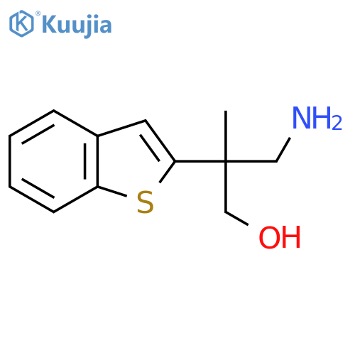 3-amino-2-(1-benzothiophen-2-yl)-2-methylpropan-1-ol structure