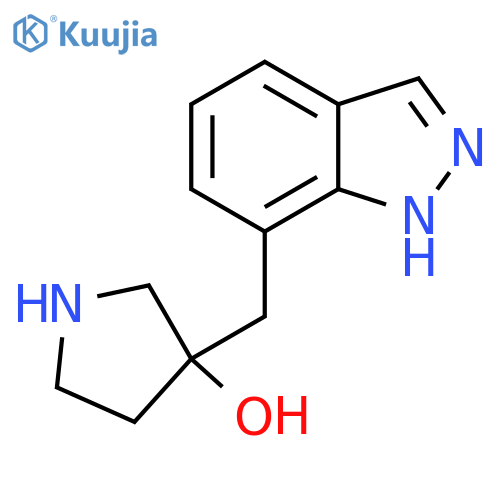 3-(1H-indazol-7-yl)methylpyrrolidin-3-ol structure