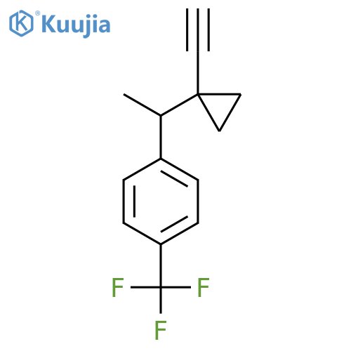1-1-(1-ethynylcyclopropyl)ethyl-4-(trifluoromethyl)benzene structure