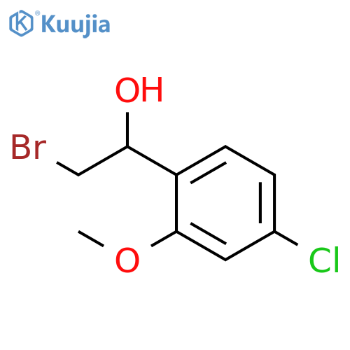 2-bromo-1-(4-chloro-2-methoxyphenyl)ethan-1-ol structure