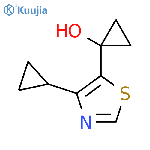 1-(4-cyclopropyl-1,3-thiazol-5-yl)cyclopropan-1-ol structure