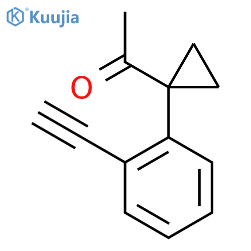1-1-(2-ethynylphenyl)cyclopropylethan-1-one structure