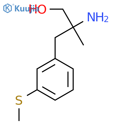 2-amino-2-methyl-3-3-(methylsulfanyl)phenylpropan-1-ol structure