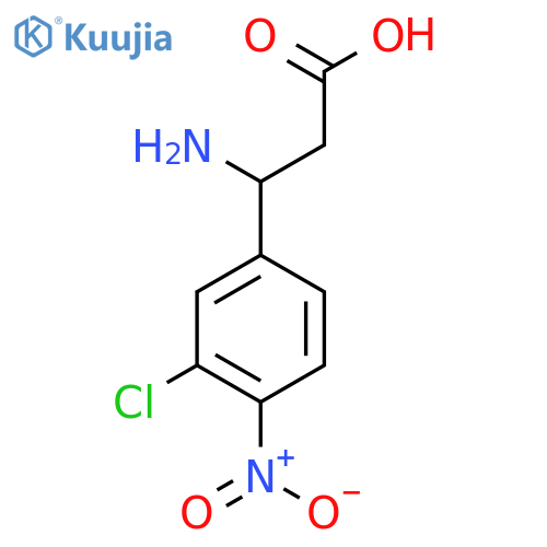 3-amino-3-(3-chloro-4-nitrophenyl)propanoic acid structure