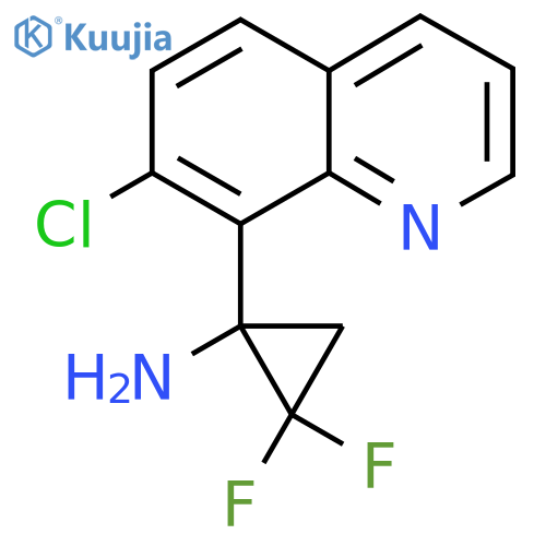 1-(7-chloroquinolin-8-yl)-2,2-difluorocyclopropan-1-amine structure