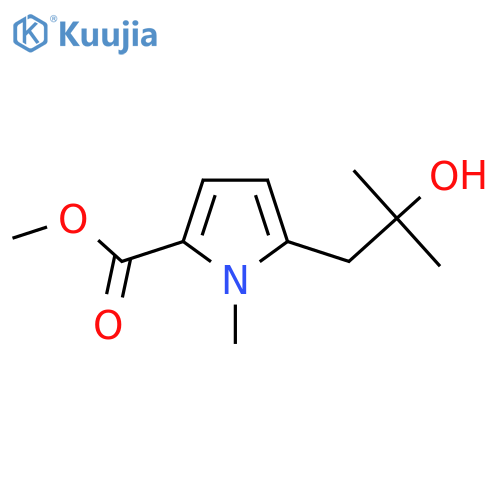 methyl 5-(2-hydroxy-2-methylpropyl)-1-methyl-1H-pyrrole-2-carboxylate structure