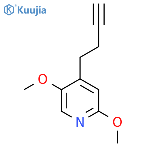 4-(but-3-yn-1-yl)-2,5-dimethoxypyridine structure