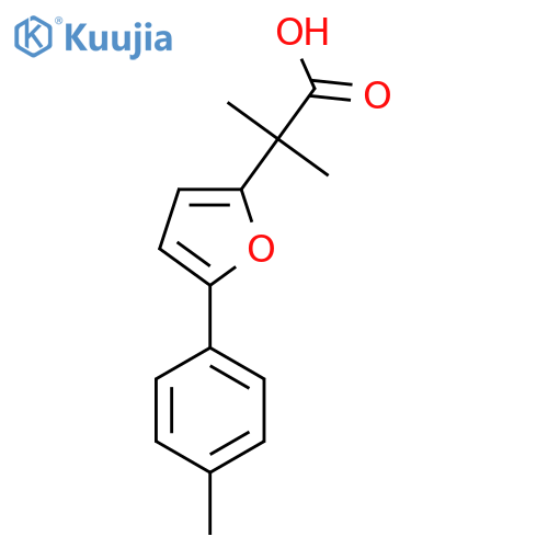 2-methyl-2-5-(4-methylphenyl)furan-2-ylpropanoic acid structure