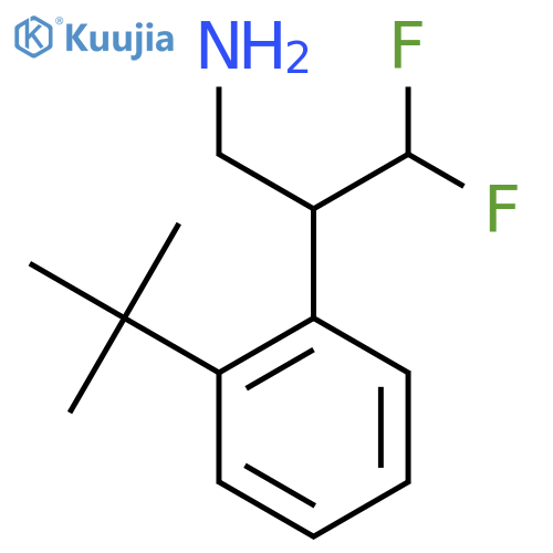 2-(2-tert-butylphenyl)-3,3-difluoropropan-1-amine structure
