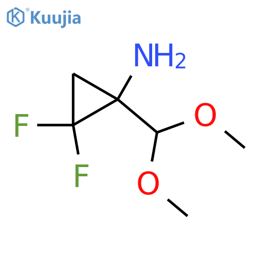 1-(dimethoxymethyl)-2,2-difluorocyclopropan-1-amine structure