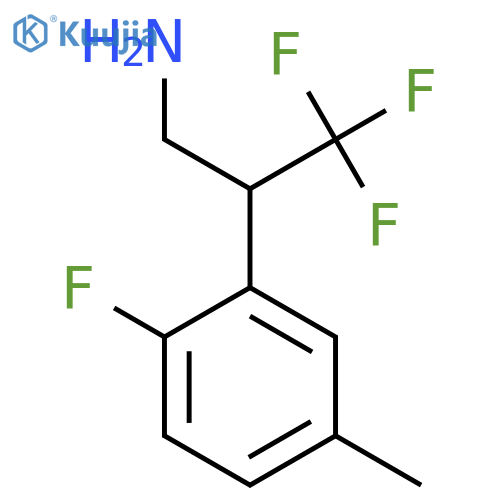 3,3,3-trifluoro-2-(2-fluoro-5-methylphenyl)propan-1-amine structure