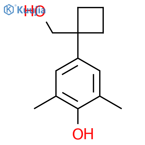 4-1-(hydroxymethyl)cyclobutyl-2,6-dimethylphenol structure