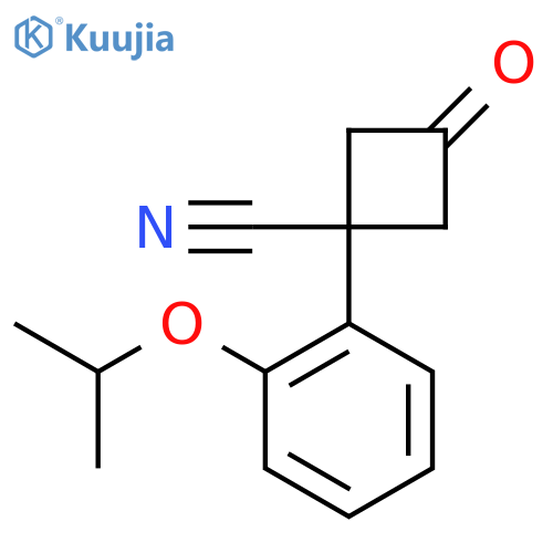 3-oxo-1-2-(propan-2-yloxy)phenylcyclobutane-1-carbonitrile structure