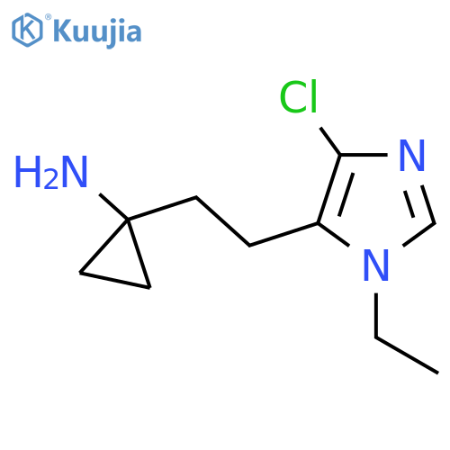 1-2-(4-chloro-1-ethyl-1H-imidazol-5-yl)ethylcyclopropan-1-amine structure