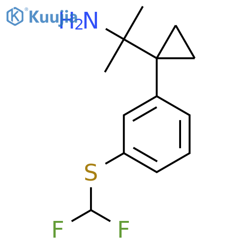 2-(1-{3-[(Difluoromethyl)sulfanyl]phenyl}cyclopropyl)propan-2-amine structure