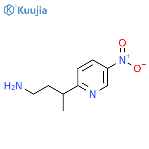 3-(5-nitropyridin-2-yl)butan-1-amine structure