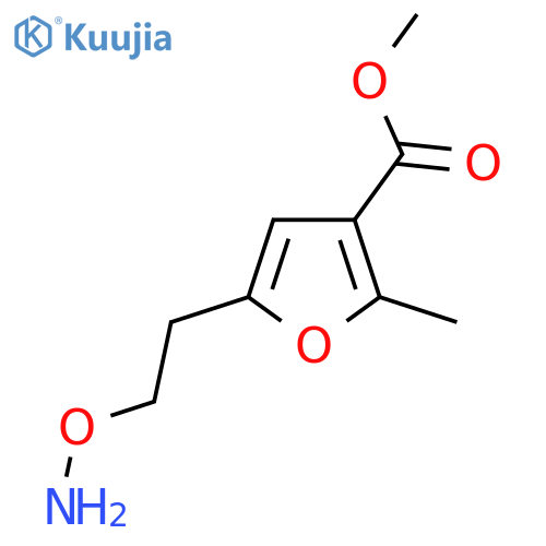 methyl 5-2-(aminooxy)ethyl-2-methylfuran-3-carboxylate structure