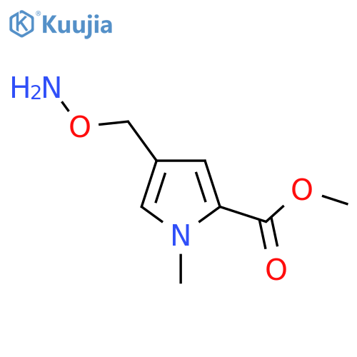 methyl 4-(aminooxy)methyl-1-methyl-1H-pyrrole-2-carboxylate structure