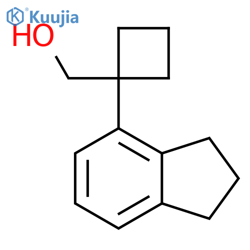 1-(2,3-dihydro-1H-inden-4-yl)cyclobutylmethanol structure