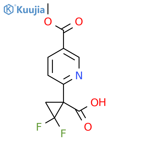 2,2-difluoro-1-5-(methoxycarbonyl)pyridin-2-ylcyclopropane-1-carboxylic acid structure
