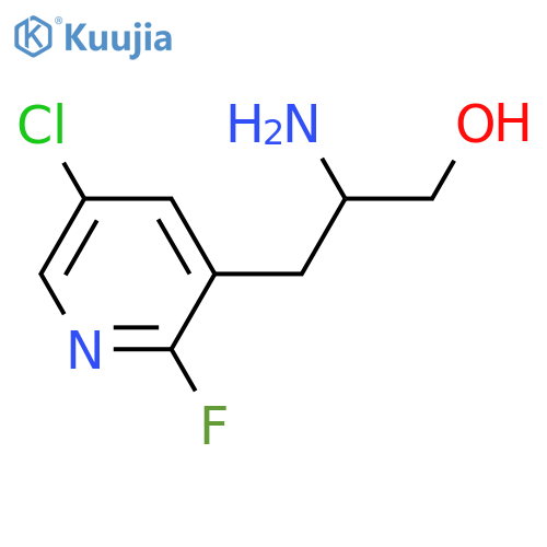 2-amino-3-(5-chloro-2-fluoropyridin-3-yl)propan-1-ol structure