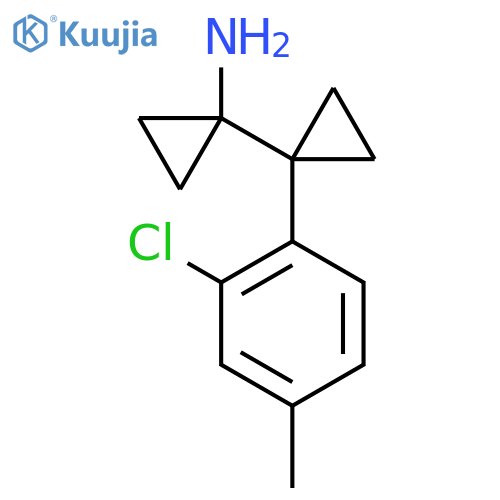 1-1-(2-chloro-4-methylphenyl)cyclopropylcyclopropan-1-amine structure
