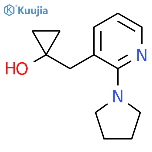 1-{2-(pyrrolidin-1-yl)pyridin-3-ylmethyl}cyclopropan-1-ol structure