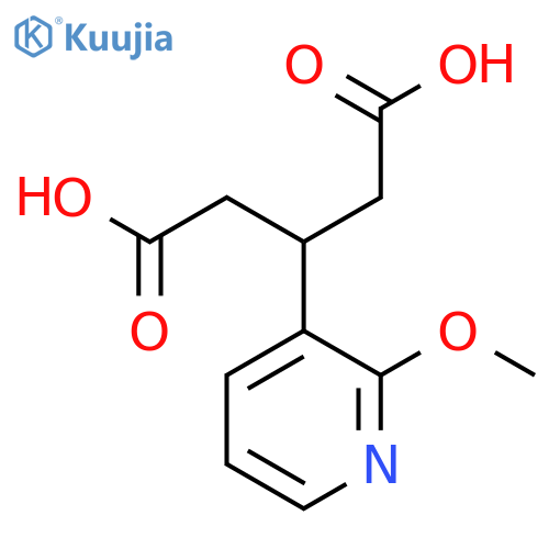 3-(2-Methoxypyridin-3-yl)pentanedioic acid structure