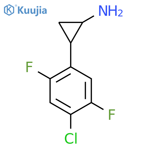 2-(4-Chloro-2,5-difluorophenyl)cyclopropan-1-amine structure