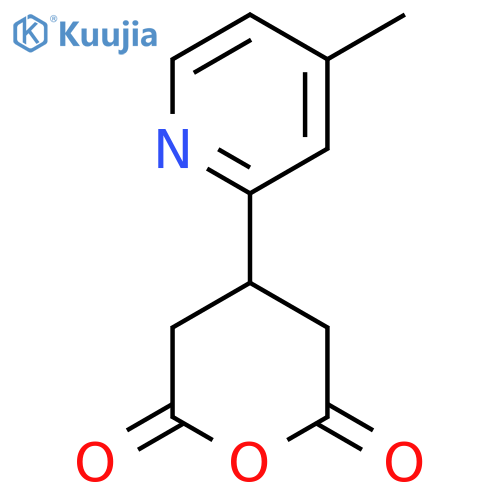 4-(4-methylpyridin-2-yl)oxane-2,6-dione structure