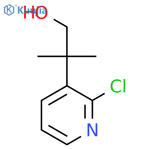 2-(2-chloropyridin-3-yl)-2-methylpropan-1-ol structure