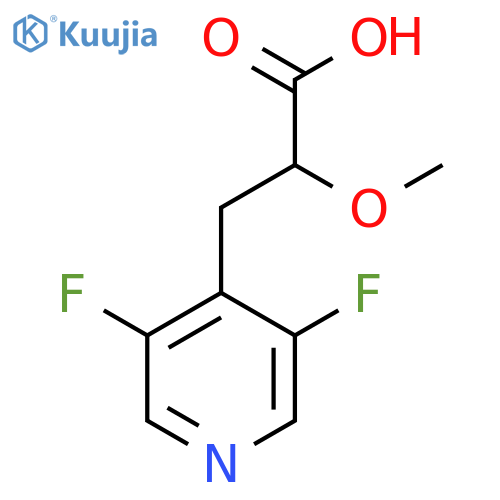 3-(3,5-difluoropyridin-4-yl)-2-methoxypropanoic acid structure